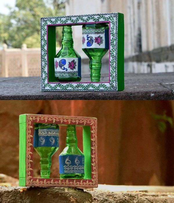 Green Madhubani Bottled Frame