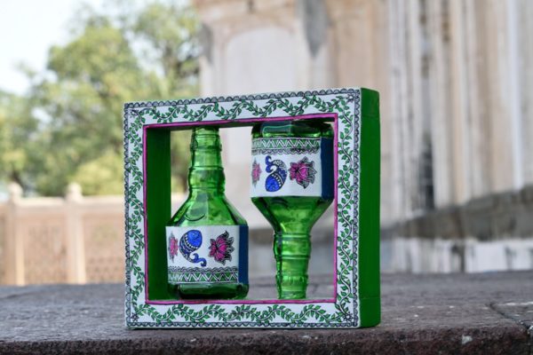 Green Madhubani Bottled Frame