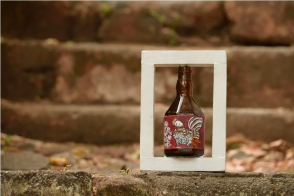 White Folk Art Bottled Frame