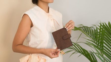 Cedar Passport Wallet Brown Blue Hand