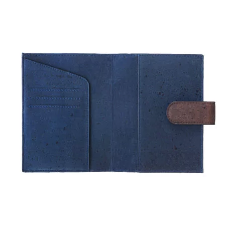 Cedar Passport Wallet Brown Blue Inside