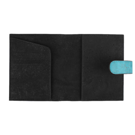 Cedar Passport Wallet Teal Black Inside