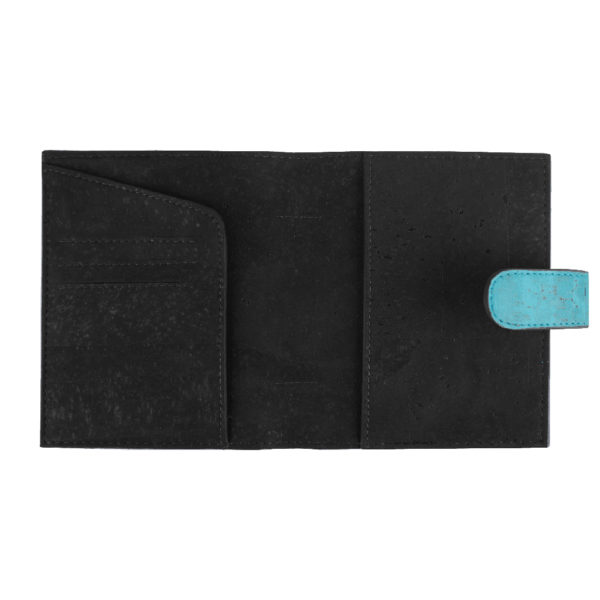 Cedar Passport Wallet Teal Black Inside