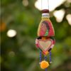 Chitravali 'Mirror' Colorful Handmade Hangings (Yellow n Red)