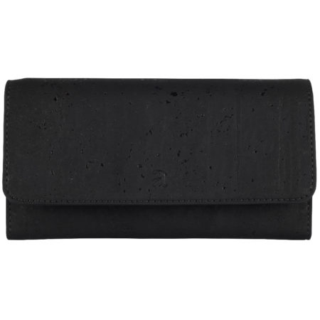 Ela Trifold Wallet Black Front