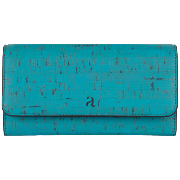 Ela Trifold Wallet Teal Front