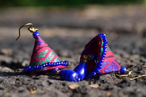 Pink Handmade Jhumaka Earrings