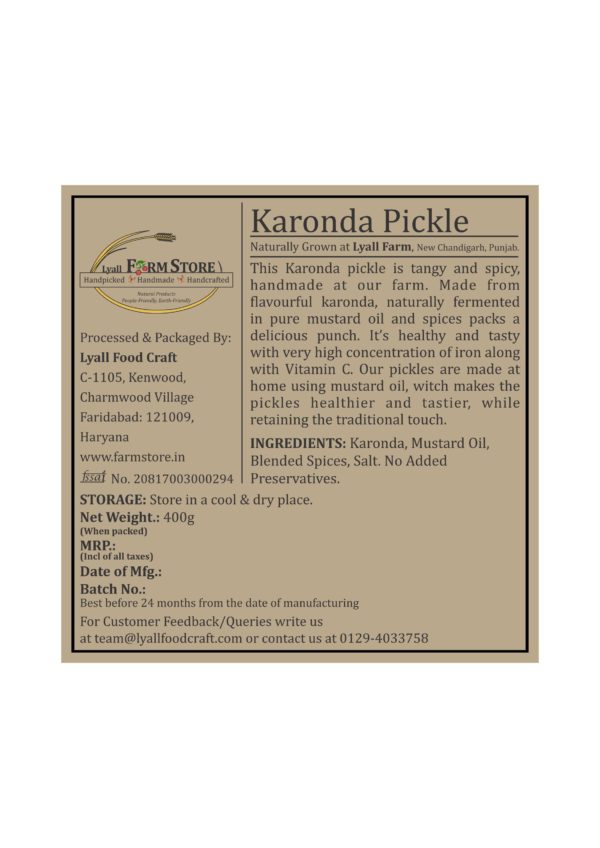 Karonda Pickle Back Lyall