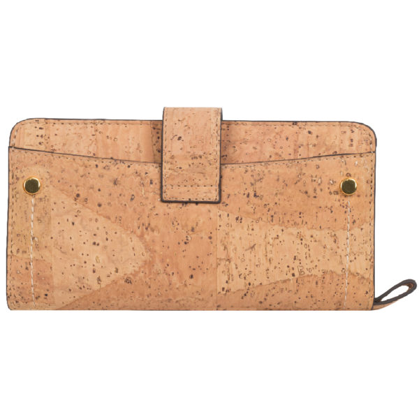 Kim Clutch Wallet Natural Dark Brown Back