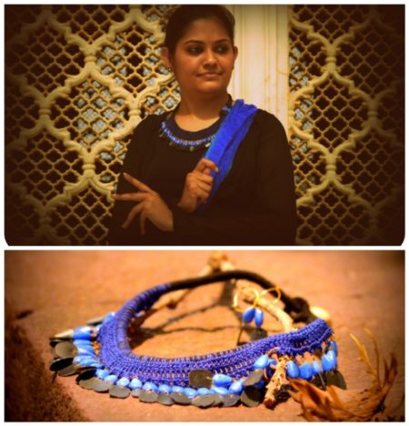 Black & Blue Handmade Nartaki Jewellery Set