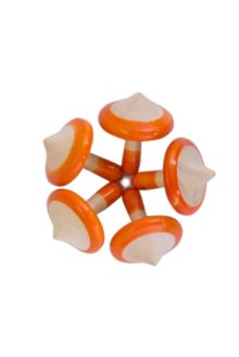 Orange spin tops