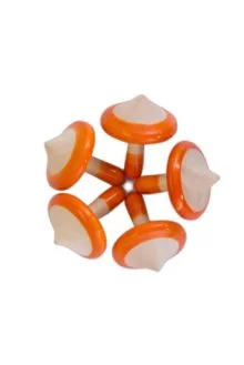 Orange spin tops