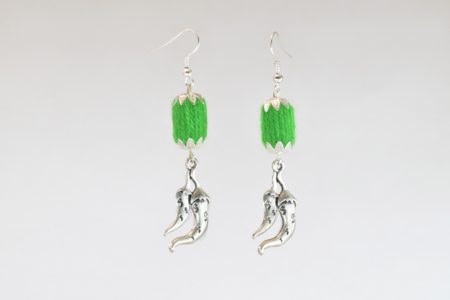 Pratibimb Green Chilly Handmade Earrings