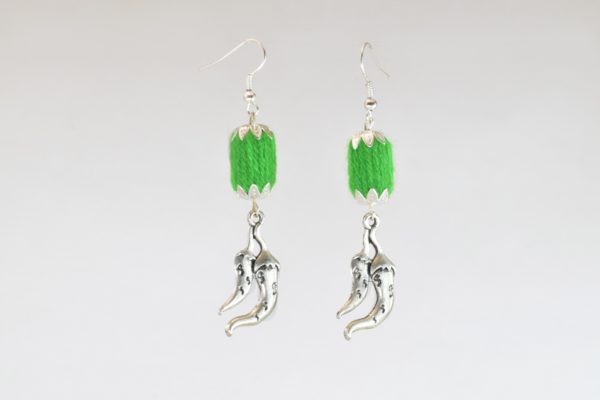 Pratibimb Green Chilly Handmade Earrings
