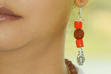 Pratibimb Budhha Handmade Earrings