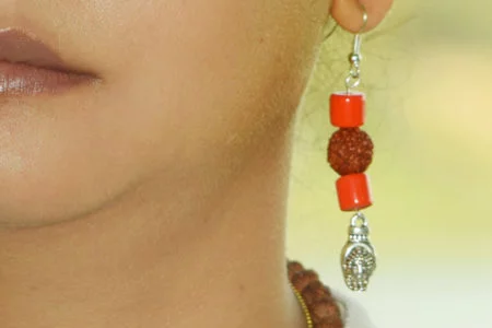 Pratibimb Budhha Handmade Earrings