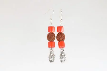 Pratibimb Budhha Handmade Earrings