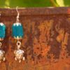 Pratibimb Turquoise Tortoise Handmade Earrings