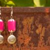 Pratibimb Pink Lotus Handmade Earrings