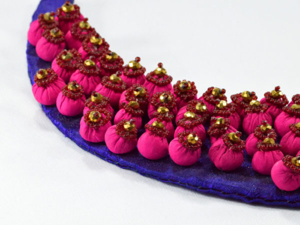 Chandrika Purple Magenta Halfmoon Neckpiece