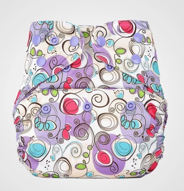 Pocket Diaper (Violet Print)