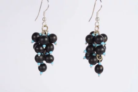 Dewy Grapes Natural Seeds Earrings3