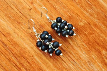 Dewy Grapes Natural Seeds Earrings