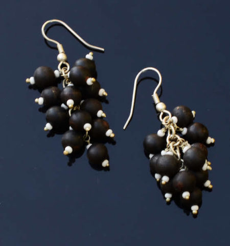 Dewy Grapes Natural Seeds Earrings 2