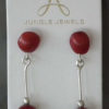 Red Strings Natural Seeds Earrings