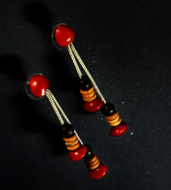 Colour Stack - Natural Seeds Earrings