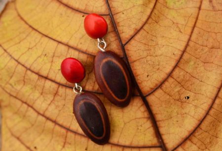Brown Bud - Natural Seeds Earrings