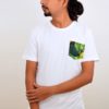Coffee Print Pocket T-shirt (White) - TreeWear