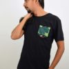 Coffee Print Pocket T-shirt (Black) - TreeWear