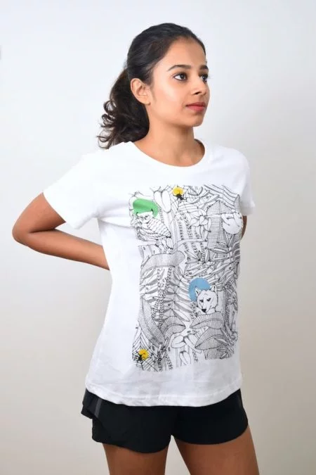 Forest Print T-shirt (White) - TreeWear