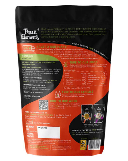 True Elements Rolled Oats 1kg