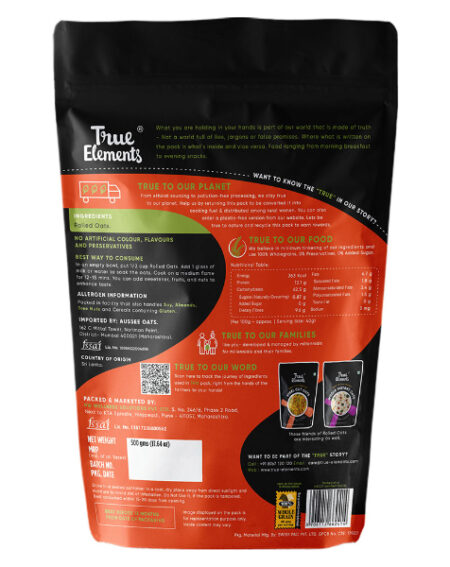 True Elements Rolled Oats 500g