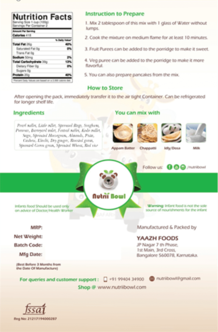 HM01 Millet back label