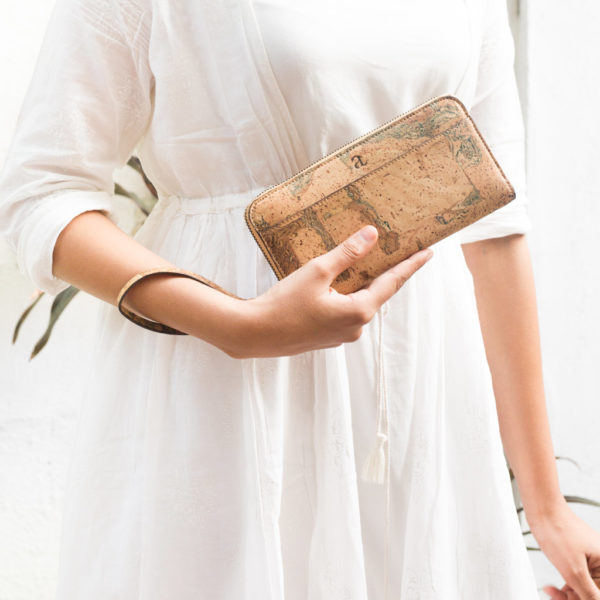 Sustainable-dual-usage-womens-cork-wallet