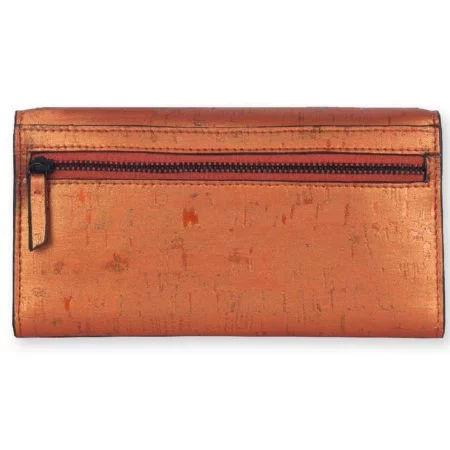 Vegan-orange-trifold-womens-wallet