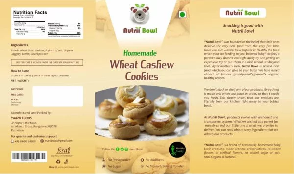 Wheat Cashew Cookies