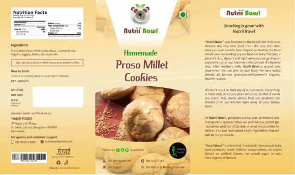 Homemade Proso Millet Cookies