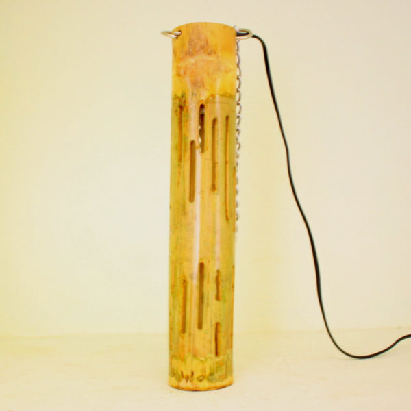 Bamboo Hanging Lamp With Small Vertical Cuts2