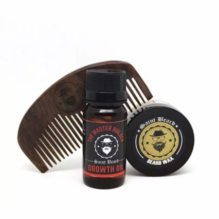 Saint Beard-Beard Growth Oil, Beard Wax and Beard Comb Combo