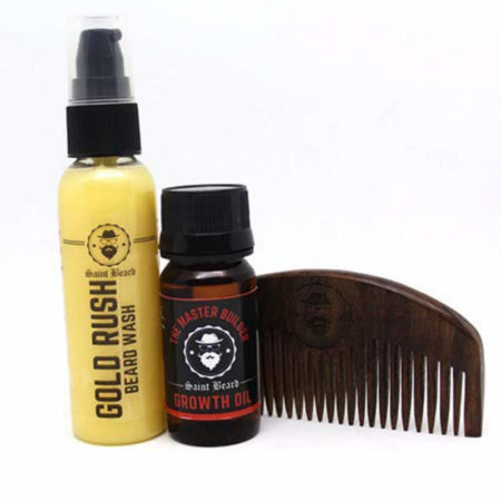 Men's Beard Care Combo Pack (Growth Oil, Wash and Comb)
