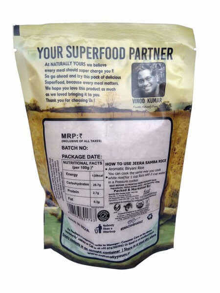 Naturally Yours Organic Jeera Samba Rice 500g_2