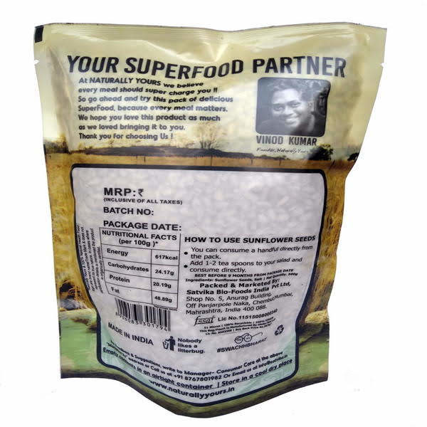 Naturally Yours Roasted and salted Sunflower Seeds 500G_2