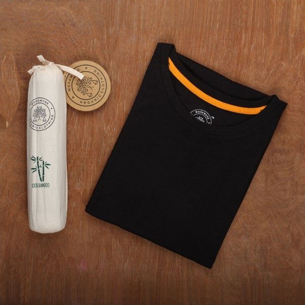 Woodwose Bamboo Fabric Tee - Black - Image 2