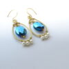 Royal blue oval earrings