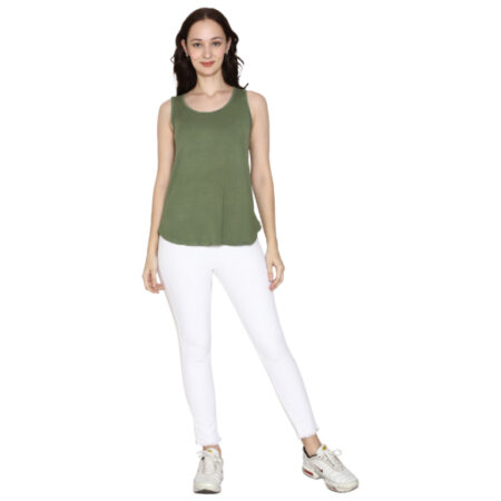 Woodwose Olive Green Tank Top 1