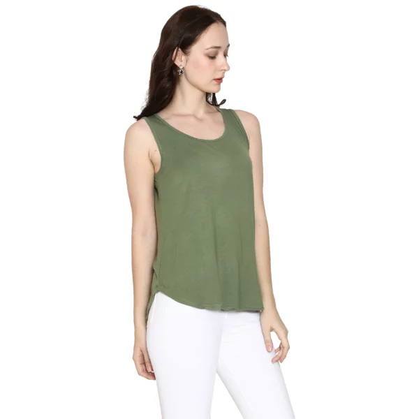 Woodwose Olive Green Tank Top 4